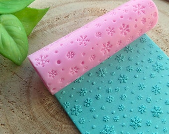 Christmas Snowflake Texture Roller for Polymer clay, Clay Tools , Diy Earrings