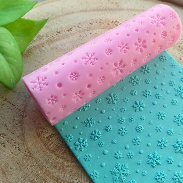 Christmas Snowflake Texture Roller for Polymer clay, Clay Tools , Diy Earrings