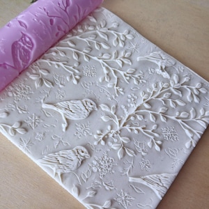 Birds and Trees Texture Roller for Polymer Clay | Claycutt diy earrings tools