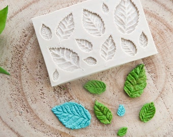 Molde de silicona con forma de hoja botánica / Manualidades con arcilla polimérica y resina