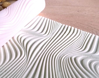 Wellen Nahtloser Texturroller für Polymer Clay, Tonwerkzeuge, Diy Ohrringe