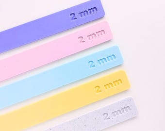 Polymer Clay Depth Guides (Set of 2) | 1mm to 6mm Thickness | 5 Colors with Organizer