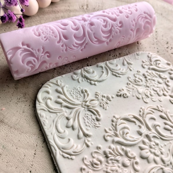 Damask Classic Texture Roller for Polymer clay, Clay Tools , Diy Earrings