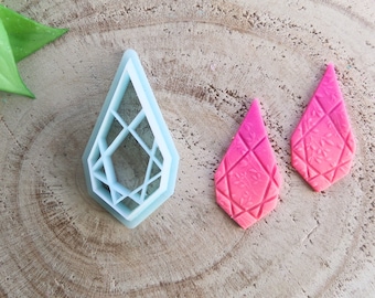 Diamond Drop  Cutter for Polymer Clay, diy earrings, clay tools,
