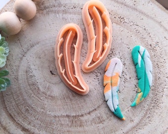 Feather Bird Polymer Clay Cutters, DIY Earring Tools (2 Pieces)