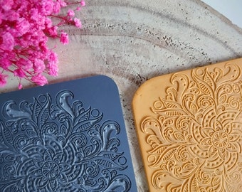 Ethnic Mandala Textured Mat for Polymer Clay Crafts and DIY Earrings