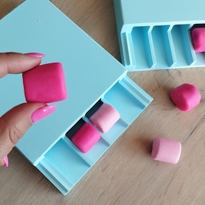 Stor cylinderformad pärlrulle för polymerlera, 4 rader, 25 mm eller 20 mm pärlor, Smoothly, lerverktyg