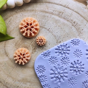 Tampons de Noël flocon de neige pour pâte polymère, outils pour argile, boucles d'oreilles bricolage