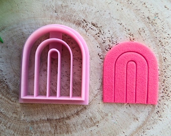 Cortador de arco iris para arcilla polimérica, minicortador, pendientes de bricolaje, herramientas de arcilla