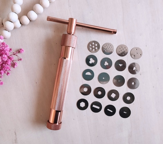 Clay Extruder with 20 Discs, Polymer Clay Modeling Tool