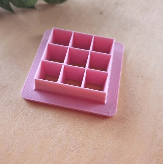 Keoker Emporte-pièces carrés en argile polymère, créateur de damier pour la fabrication de boucles d'oreilles, bijoux, outil à grille carrée (A