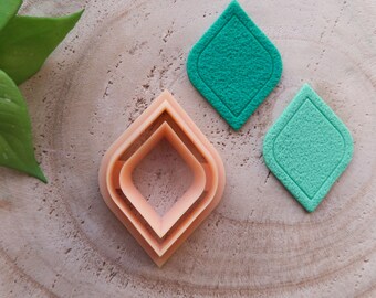 Ensemble d'emporte-pièces géométriques losanges | Outil pour boucles d'oreilles en pâte polymère