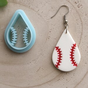Baseball Drop Earring Cutter for Polymer Clay, Diy Earrings, Clay tools