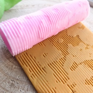 Rolo de textura de papelão danificado para argila de polímero, ferramentas de argila, brincos diy