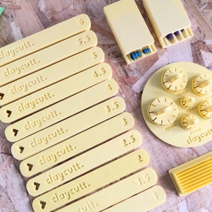 Kit de arcilla hecha a mano de madera, herramientas de escultura de  polímero, juego de cerámica de secado al aire, moldeador artesanal,  suministros de bricolaje - AliExpress