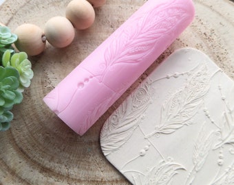 Bird Feather Texture Roller for polymer Clay | Diy earrings | Clay Tools