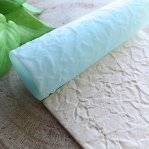 Rullo per texture di carta stropicciata per argilla polimerica, strumenti per argilla, orecchini fai da te