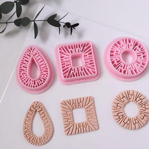 Rattan Ausstecher für Polymer Clay, 3er Set | ClayCutt DIY Ohrschmuck