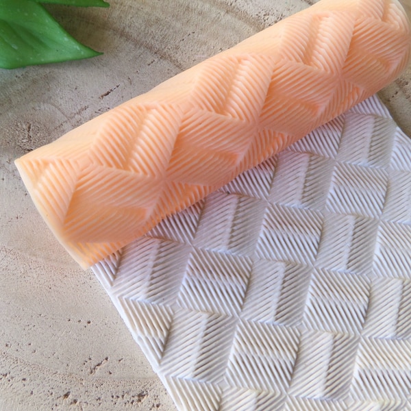 Basket Wicker Fabric texture roller for polymer clay, clay tools, diy earrings