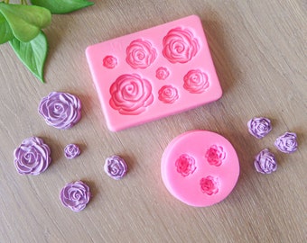 Rosas de molde de silicona / Moldes de arcilla polimérica / Herramientas de arcilla / Pendientes diy