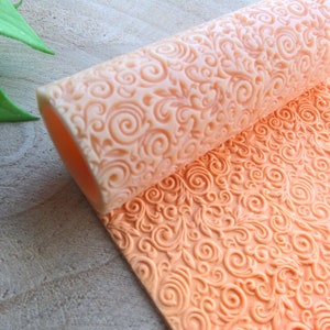 Elegant Swirl Botanical Texture Roller – Perfect for Polymer Clay & DIY Crafts