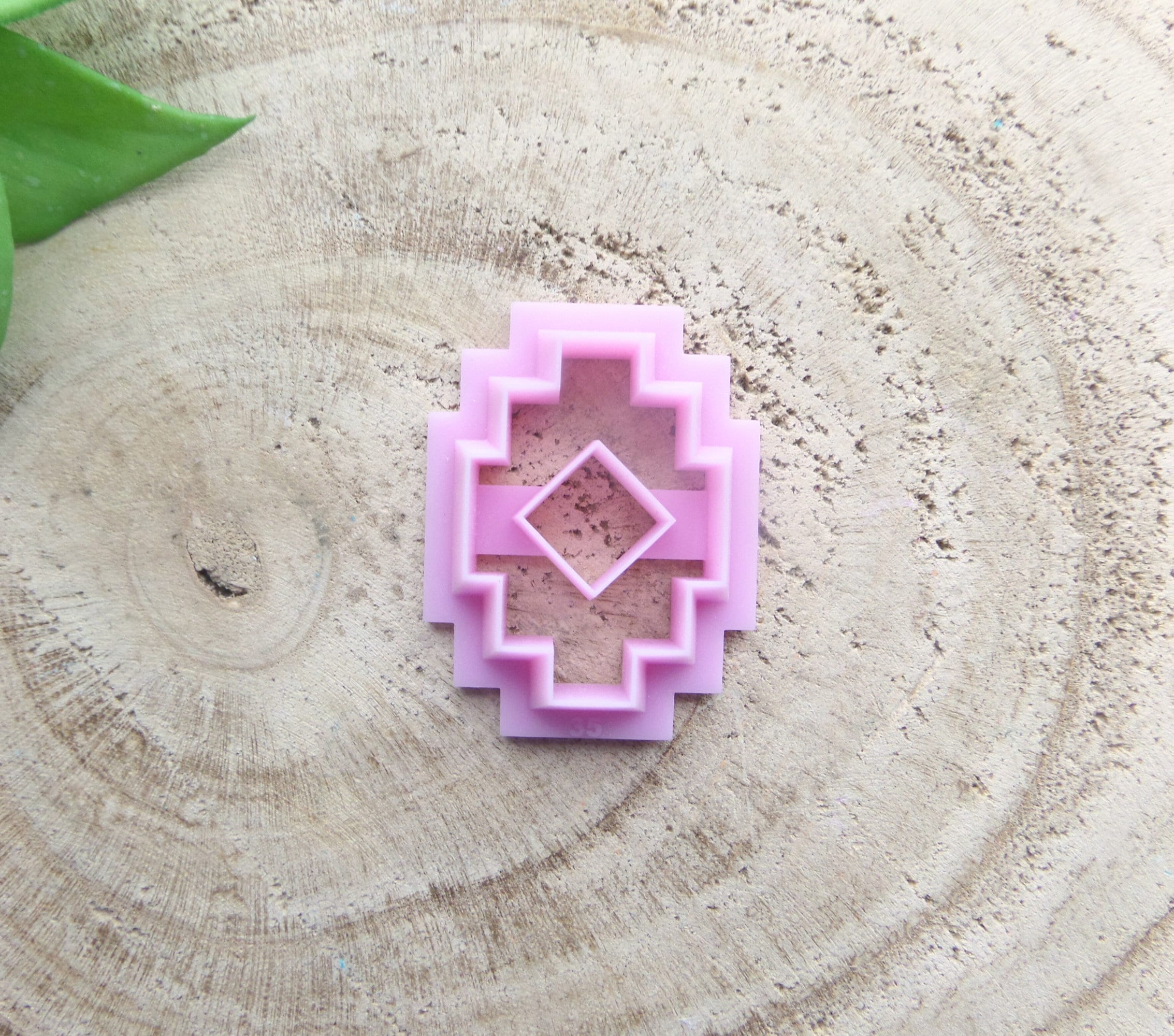 Aztec-inspired Geometric Clay Cutter Set | Tribal Polymer Clay  display picture 1