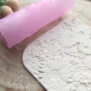 Flowers Roses Daisys Texture Roller for Polymer Clay, Clay Tools, Diy earrings image 4