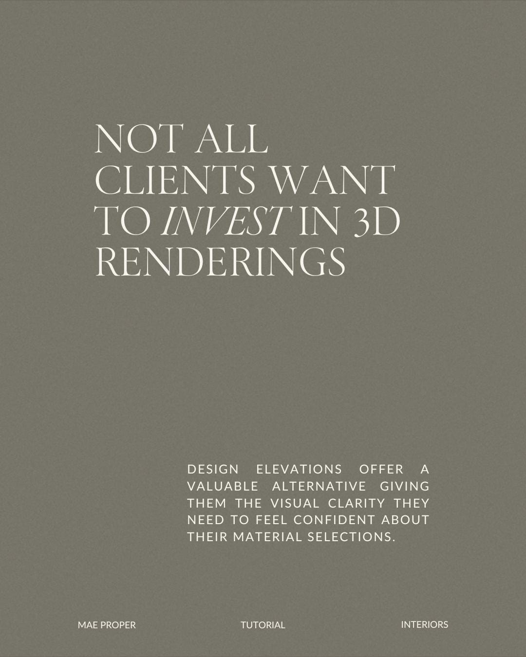 Design Elevation Tutorial | Interior Design | Elevation Vs. Renderings ...