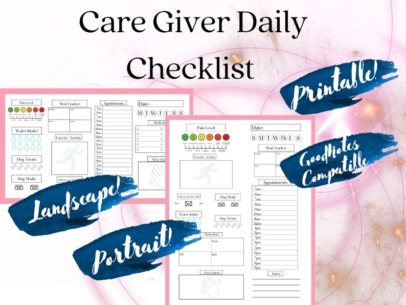 Caregiver Daily Check In, Dementia, Alzheimer's, Daily Reminders, at Home Caregiver, at Home ...