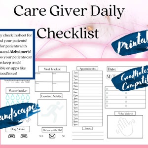 Caregiver Daily Check In, Dementia, Alzheimer's, Daily Reminders, at Home Caregiver, at Home ...