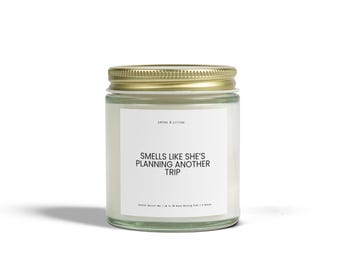 Travel-Inspired Scented Candle: Coconut Apricot Wax, Cozy Home Decor
