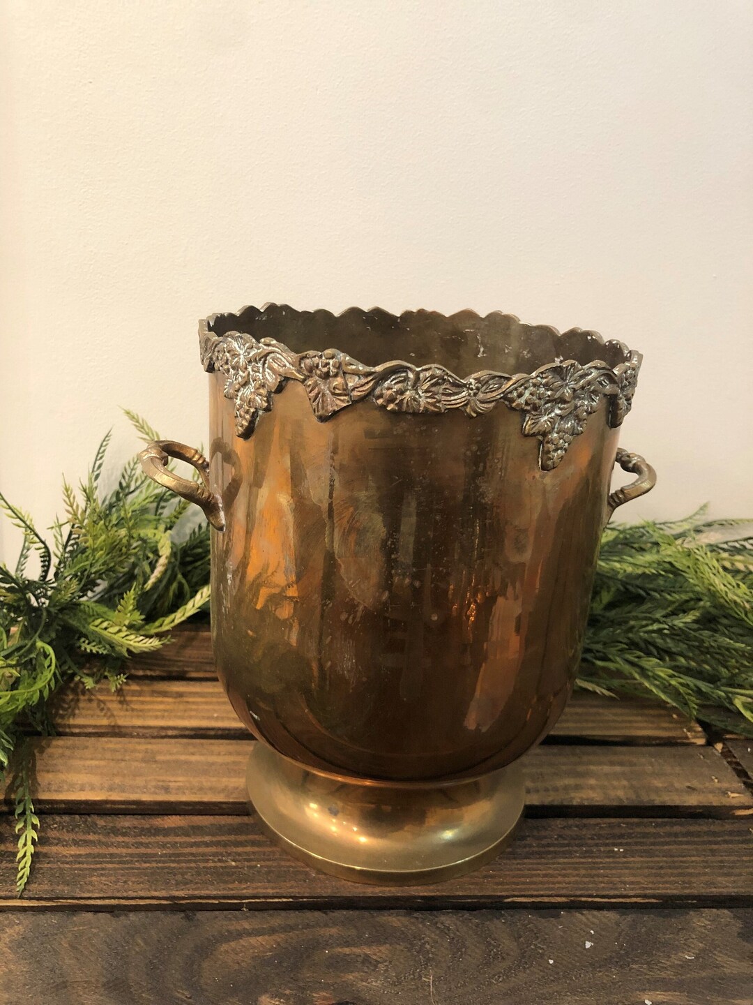 Vintage Brass Champagne Bucket Wedding Decor Etsy