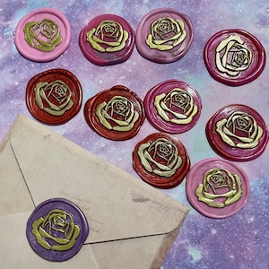 Handmade Self-Adhesive Wax Seals for Junk Journaling - Pack of 11
