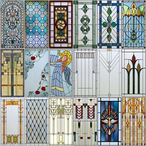 Película para ventana, vitrales esmerilados, películas de privacidad estáticas para iglesia, pegatina para puerta, cocina, oficina, decoración del hogar personalizada