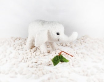 Cute little elephant wool stuffed toy gift for her gift for him cute lover kawaii miniature figurine plushies home decor animal decoration
