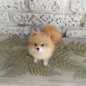 Puppy Pomeranian gift for her gift for him cute lover kawaii miniature figurine stuffed plushies dog home decor dog Ginger fluffy puppy