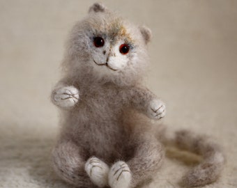 Scimmia Marmoset soffice regalo per la fidanzata scimmia lavorata a maglia, simpatici peluche ripieni marrone chiaro, decorazioni per la casa pronte per la spedizione