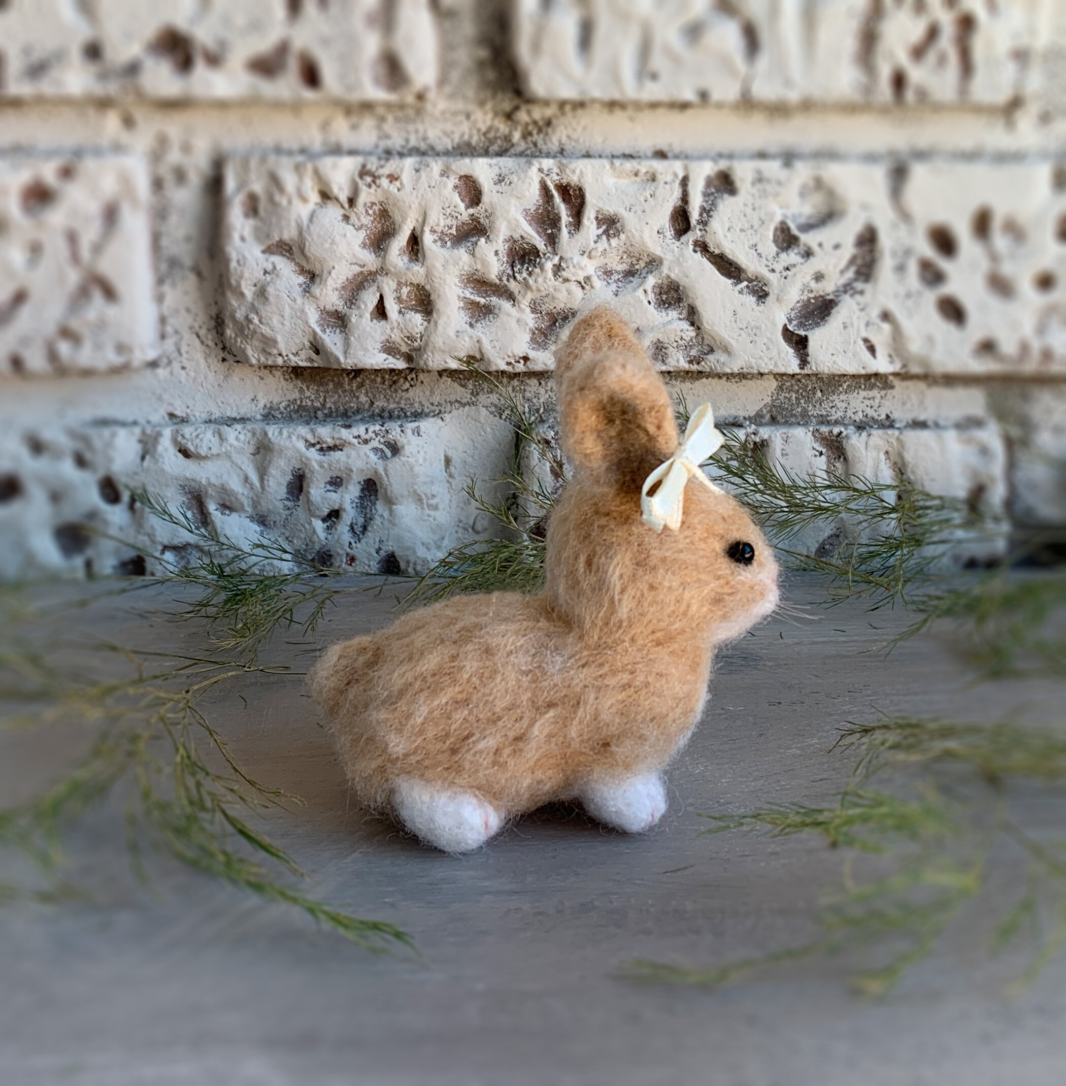 Bunnies Rabbits Ginger White Grey Fluffy Knitted Bunny Girlfriend Gift ...