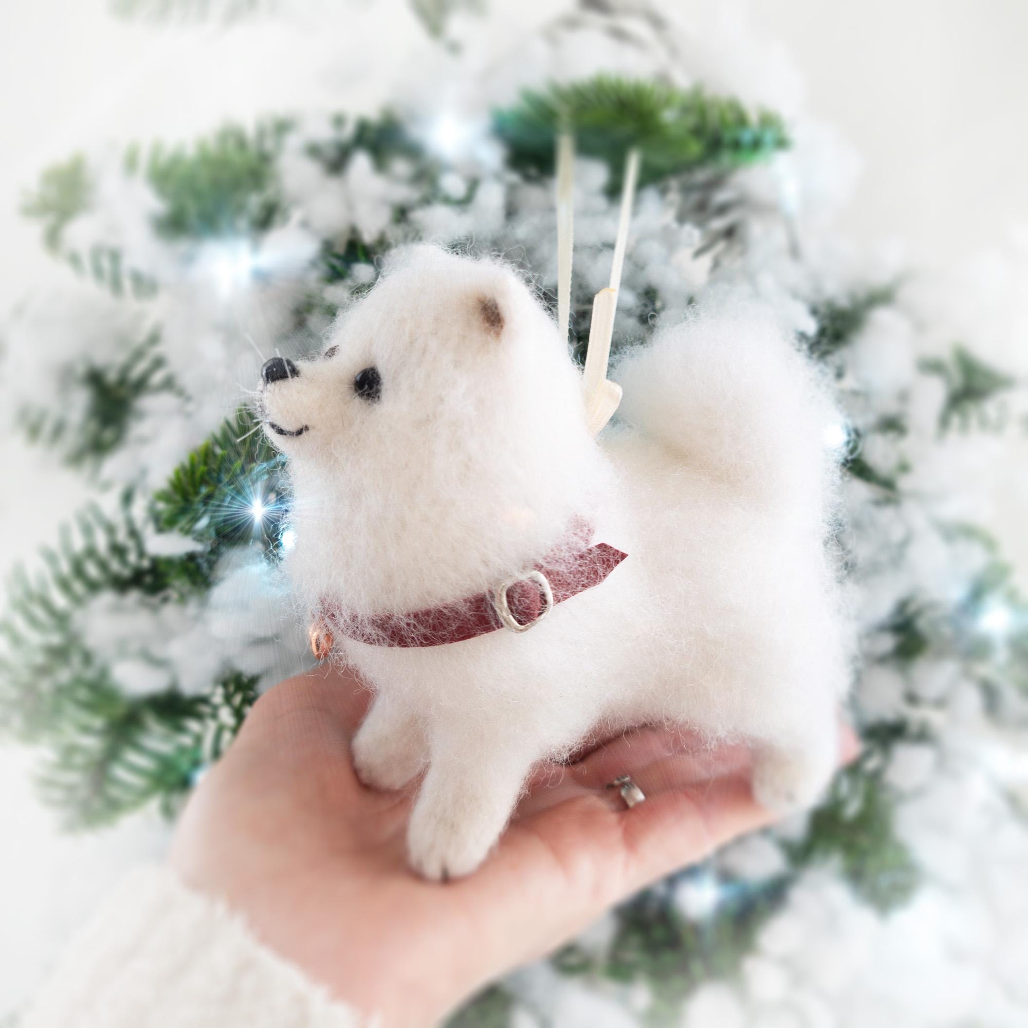 Décoration Noël Samoyède Personnalisée - Ornement Chien En Acrylique 10,2 Cm - Cadeau Pour Amoureux Des Chiens - 11