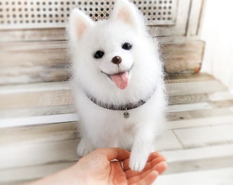 Buy White Puppy Pomeranian Gift for Her Gift for Him Cute Lover