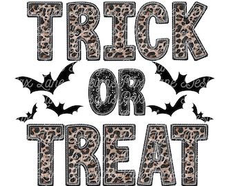 Glitter Trick or treat png, faux embroidery png, faux sequins,Preppy Halloween, Sequins Halloween png,Spooky vibes shirt png,glitter cheetah