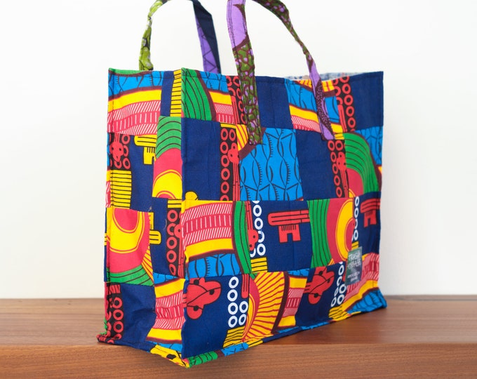 Recycled Tote Bag made from Plastic Waste and Fabric Off Cuts
