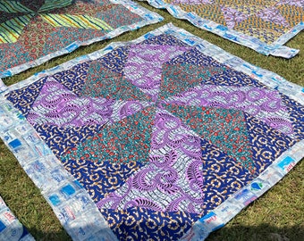 Recycled Picnic Blanket / Rug Made from Plastic & Fabric Waste