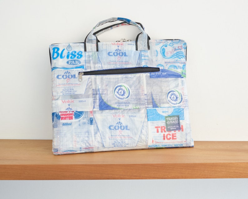 Recycled Laptop Sleeve Made From Plastic Water Sachets Etsy