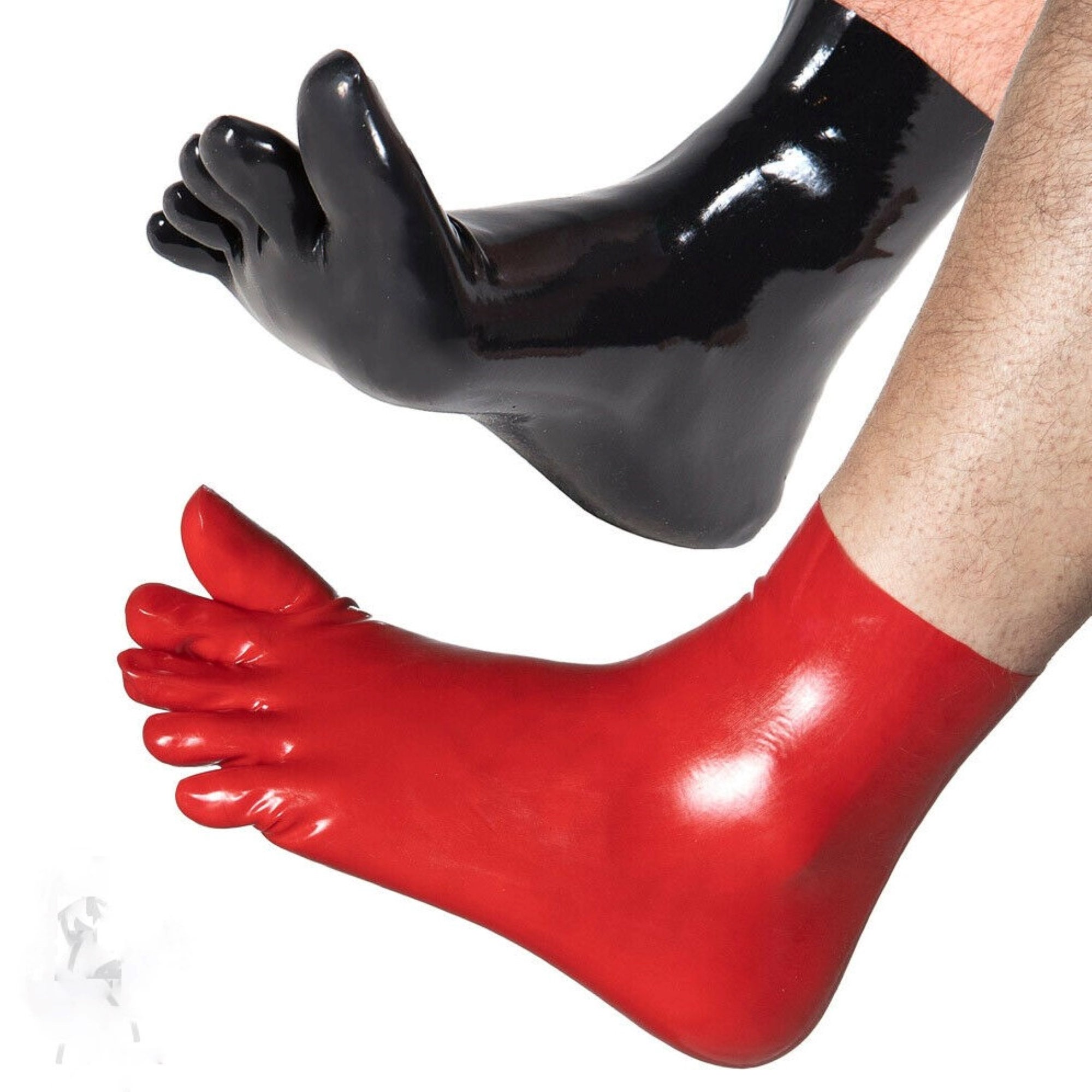 Latex Toe Socks Latex Socks With Toes Medium Black Etsy Australia