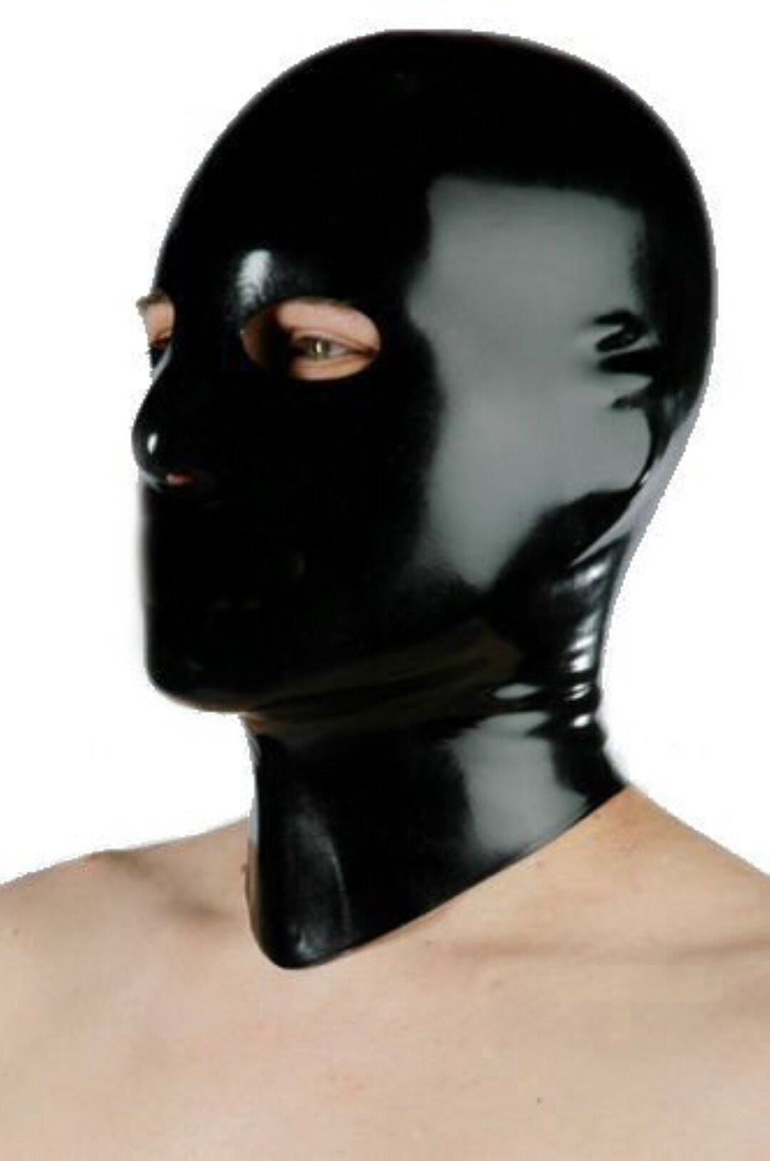 Latex Hood With Eye and Nose Holes Only and Rear Zipper L Etsy