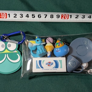 Japanese Mini Snacks, Coffee, game characters  in Acrylic Carabiner Pouch Gashapon Gacha Capsule Toys Mini from Japan Set