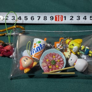 Japanese mini snacks, food, game characters  in Acrylic Carabiner Pouch Gashapon Gacha Capsule Toys Mini from Japan Set