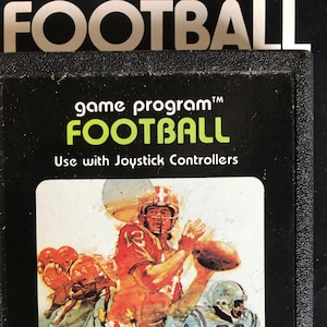 Atari FOOTBALL 1980s Video Game Cartridge with Original Instructions
