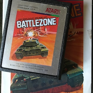 Atari 2600 BATTLEZONE Vintage Video Game Cartridge with Original Instructions